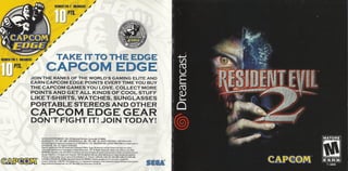 Resident evil 2 manual ntsc dreamcast