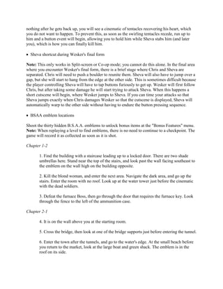 Resident evil 5 cheat codes guide DOCX
