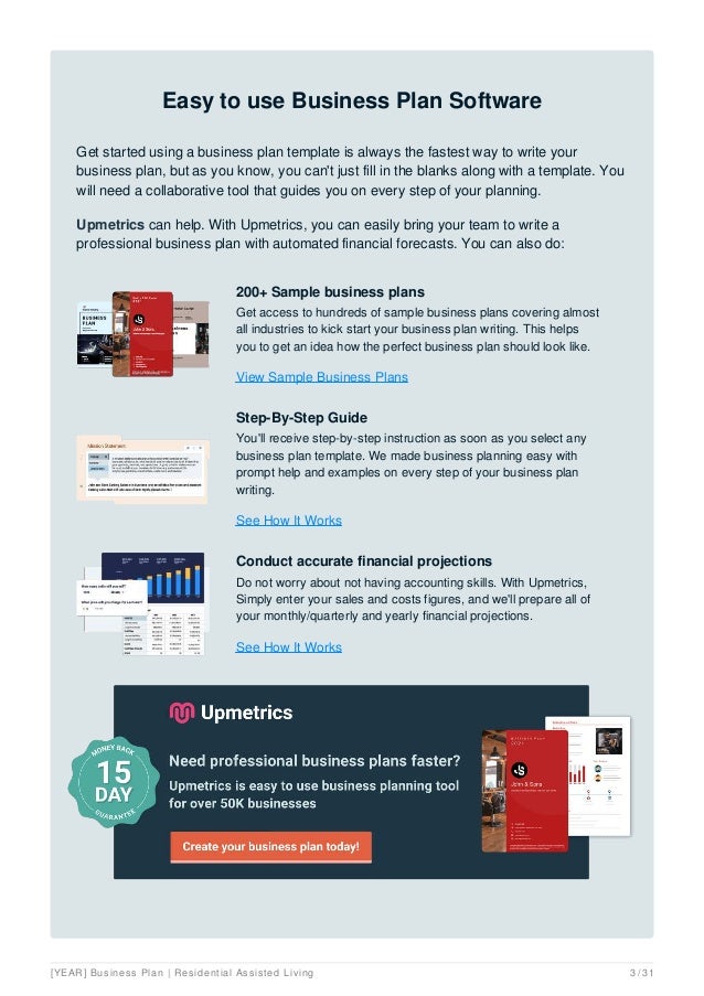 Residential assisted living business plan Example