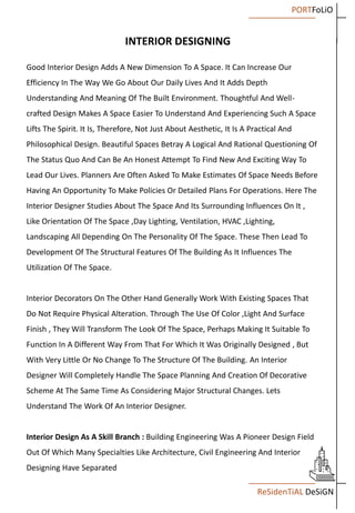 Piyush Raj Singh , Residential Design Interior Design, NSQF Level 5 | PDF