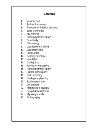 Andrew Felix John,B.Sc-Interior Design (Residential design project) | PDF