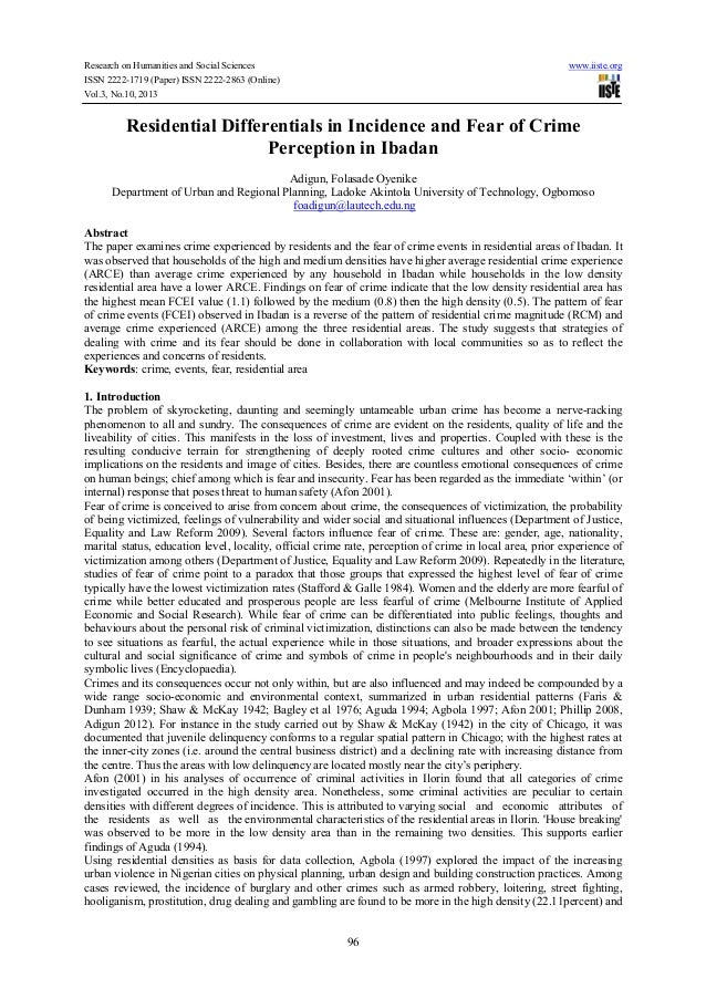 Read research papers on fear
