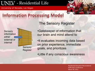  Pervasive, complex, and often superficial – plethora of contexts and models Residential Education ReconsideredACPA 2011 ConferenceMarch 30, 2011