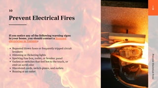 Residential electrical fires: Causes, Warning Signs, and Prevention PDF