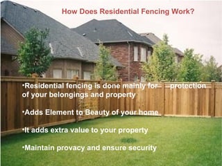Residential fencing | PPT