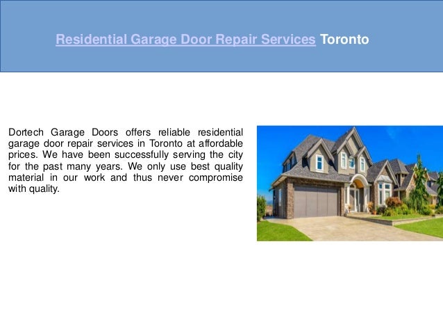 Residential Garage Door Repair Toronto
