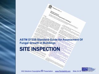 Mold Ast Residential Mold Assessment ASTM D7338 IAQS Abbreviated Version | PPSX