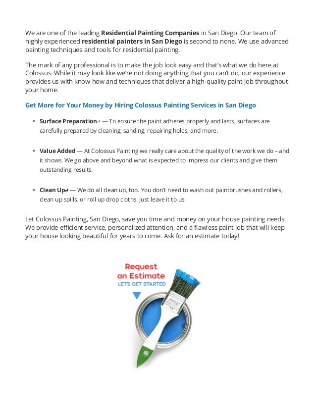 residential painting services how to make an estimate for a paint job