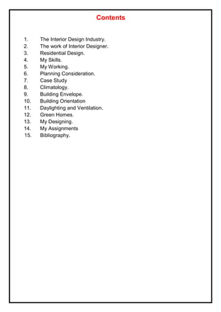Pawan Sharma,M.Sc-Interior Design (Residential portfolio) | PDF