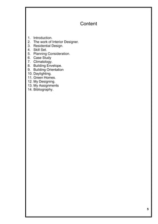 Residential project 1st year diploma vartika khandelwal m.sc. i.d. | PDF