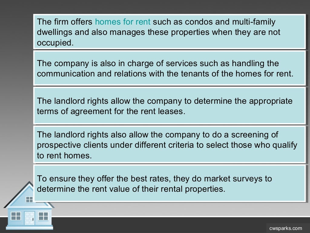 CW Sparks Property Management Company