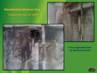Residential Kitchen Fire Tarpon Springs, FL 2009Fire originated from an electrical short