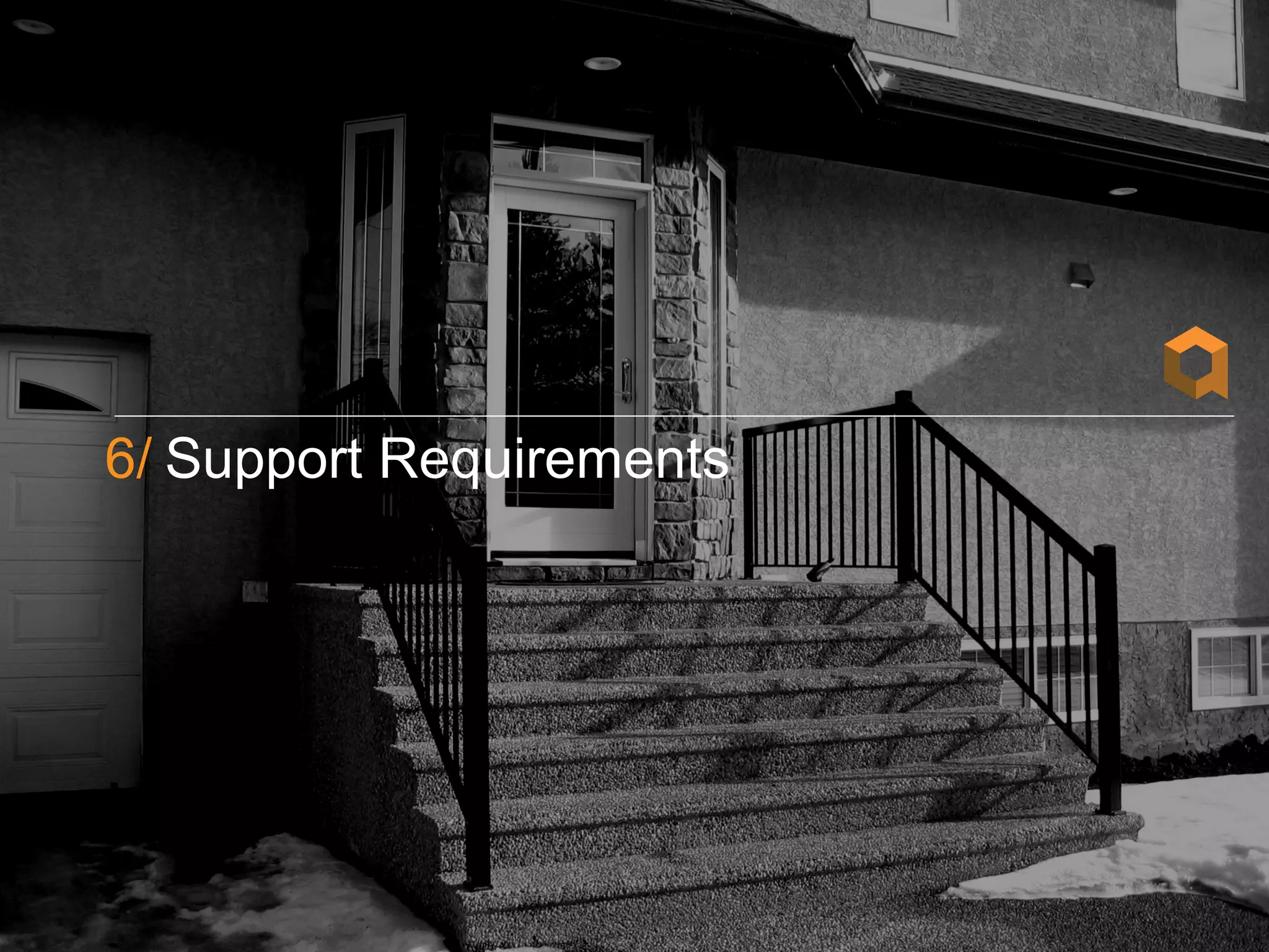 6/ Support Requirements
  Finishes
 