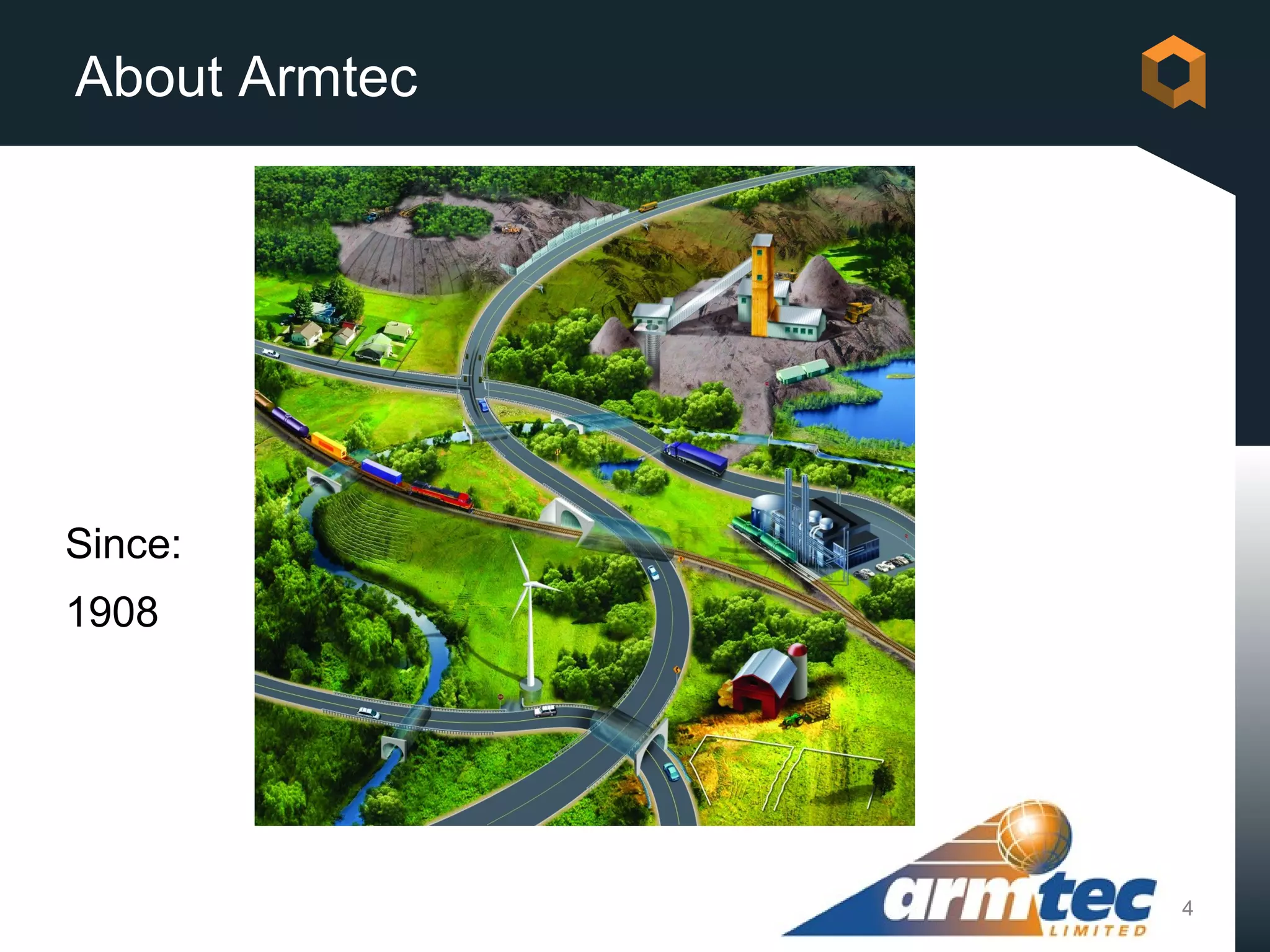About Armtec




Since:
1908




               4
 
