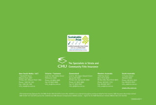 Residential Strata PDS (Product Disclosure Statement / Policy Wording)