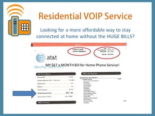 Looking for a more affordable way to stay
connected at home without the HUGE BILLS?




    MY $67 a MONTH Bill for Home Phone Service!
 