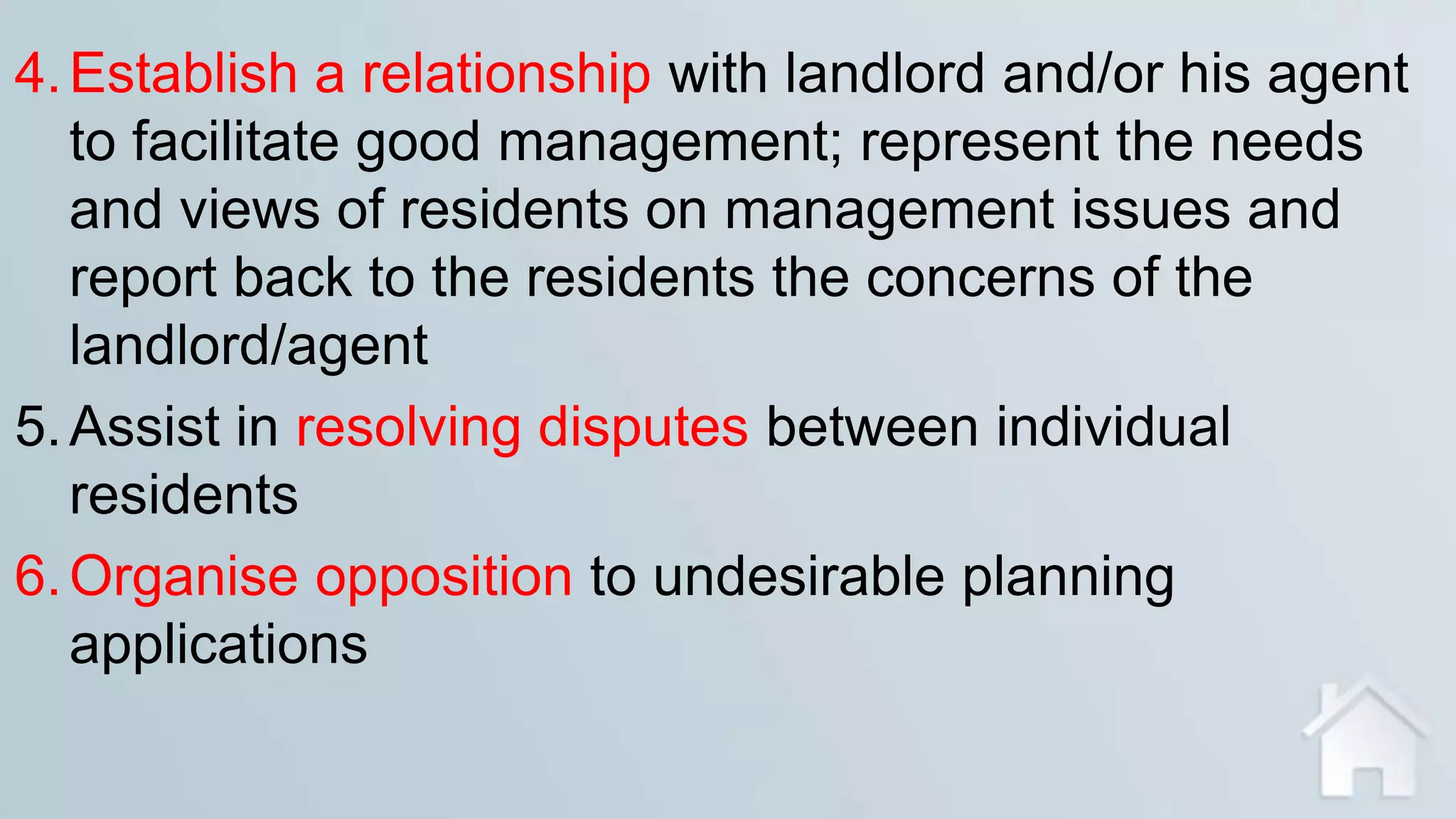 View of Residents association | PPTX