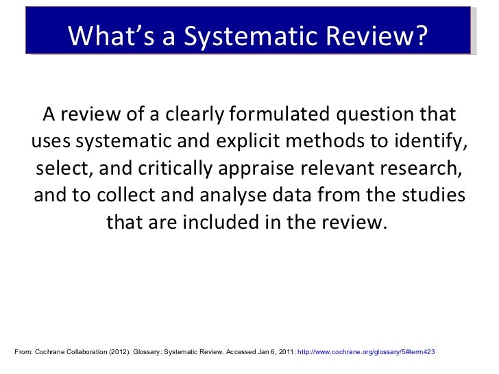 How to Conduct a Systematic Search