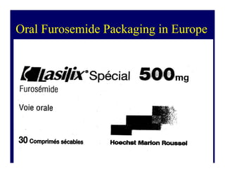Oral Furosemide Packaging in Europe
 
