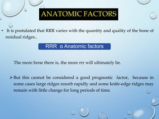 Systemic Factors For Rrr Residual ridge resorption | PPTX