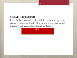 Systemic Factors For Rrr RESIDUAL RIDGE RESORPTION in prosthodontics | PPTX