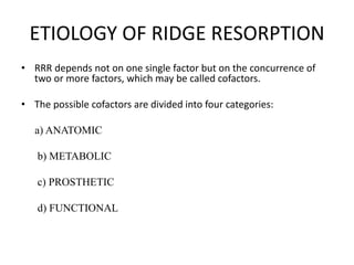 Systemic Factors For Rrr Residual ridge resorption 44 | PPTX