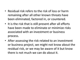 Residual risk financing | PPTX