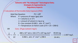Residual solvent analysis, part 3 Solvents’ Limit in Pharmaceuticals ...