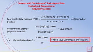 Residual solvent analysis, part 3 Solvents’ Limit in Pharmaceuticals ...