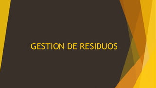 GESTION DE RESIDUOS 
 