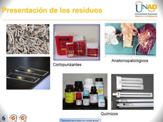 Presentación de los residuos