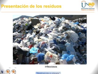 Presentación de los residuos