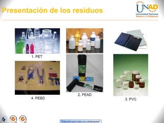 Presentación de los residuos