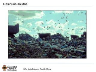 Residuos sólidos 
MSc Luis Eduardo Castillo Meza 
 