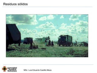 Residuos sólidos 
MSc Luis Eduardo Castillo Meza 
 