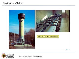 Residuos sólidos 
MSc Luis Eduardo Castillo Meza 
 