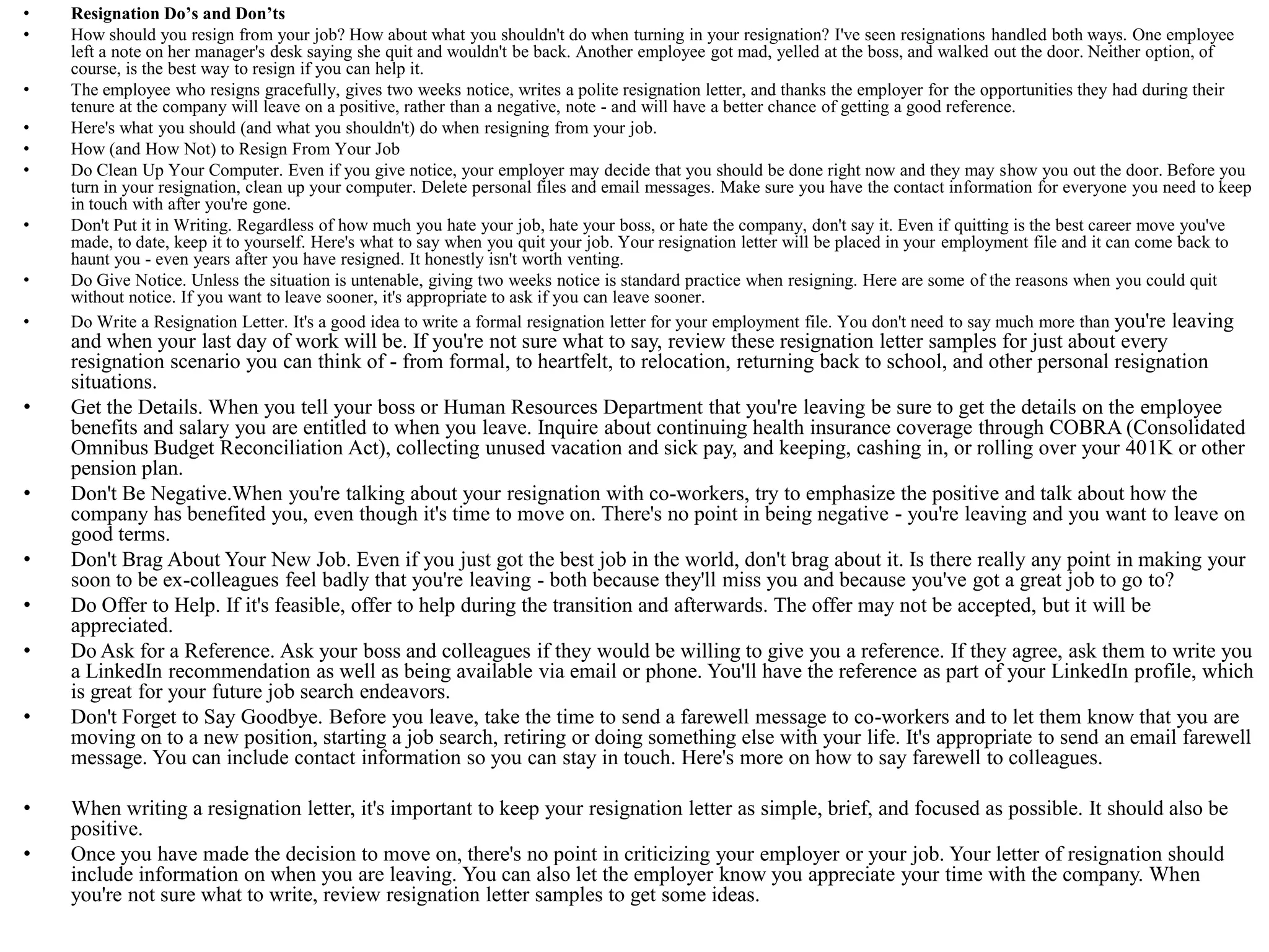 Resignation letter | PPTX