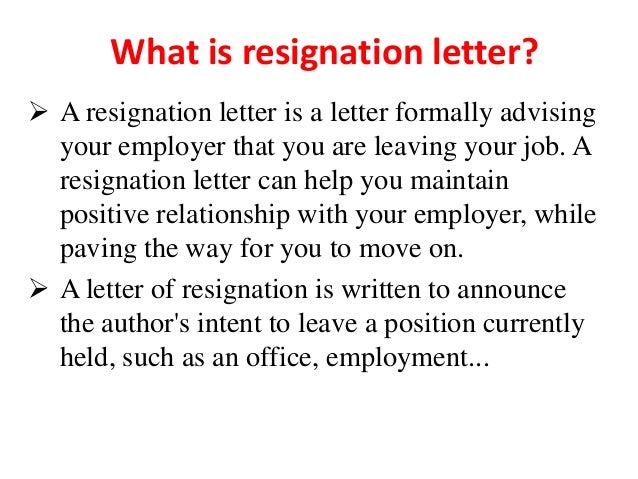 positive resignation letter