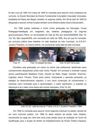 “(Re)significando o memorial   2ª escrita”.