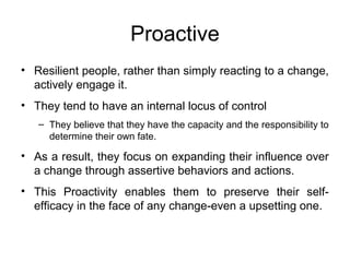 Proactive Resiliency Program Resilience | PPT