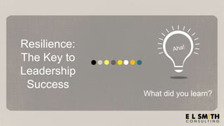 Resilience: The Key to Leadership Success | PPT