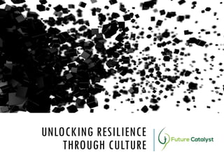 UNLOCKING RESILIENCE
THROUGH CULTURE
 