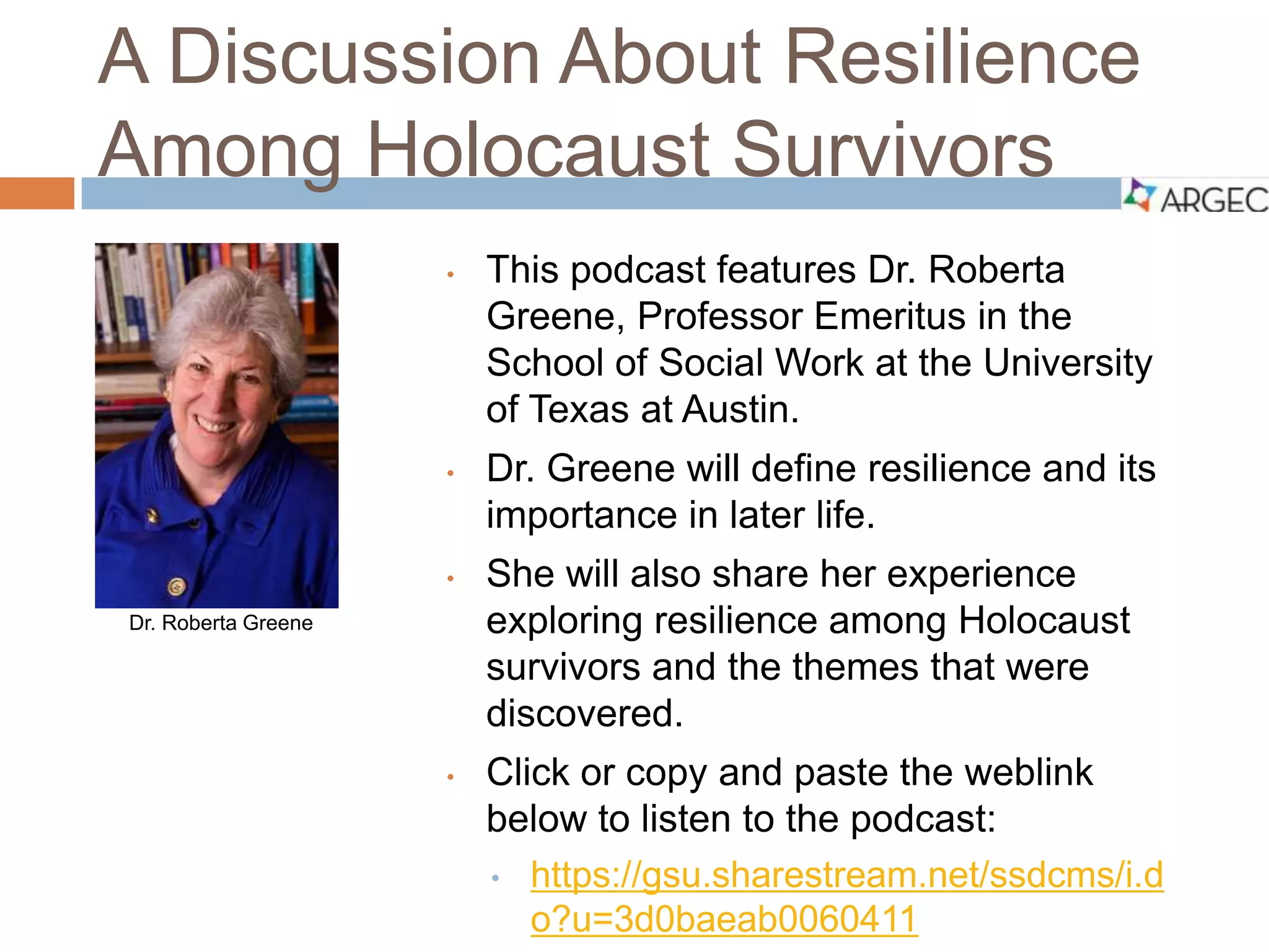 ARGEC: Resilience in older adulthood | PDF