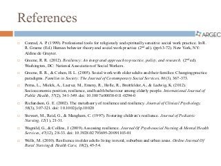 ARGEC: Resilience in older adulthood | PDF