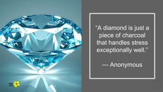 “A diamond is just a
piece of charcoal
that handles stress
exceptionally well.”
— Anonymous
Yellow
Pond
 