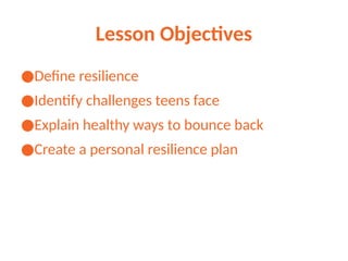Resilience How to Bounce Back From Challenges | PPTX
