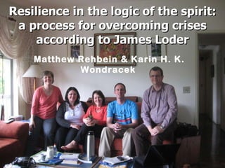 Matthew Rehbein & Karin H. K. Wondracek   Resilience in the logic of the spirit: a process for overcoming crises according to James Loder 