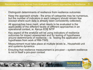 A review of existing analytical frameworks, metrics and outcomes designed to measure enhanced resilience in the Horn of Africa