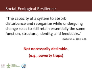 Measuring development process resilience:  A test from northern Kenya