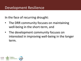Measuring development process resilience:  A test from northern Kenya